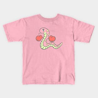 The Boxing Snake Cartoon Kids T-Shirt